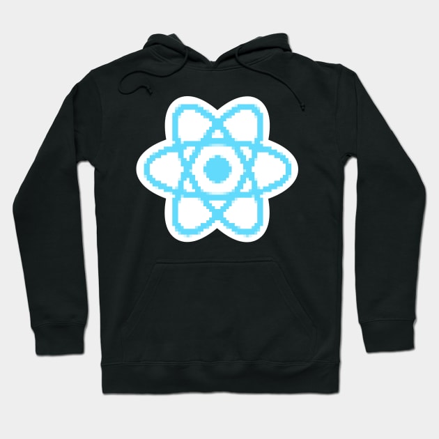 Pixel React JS logo Hoodie by hipstuff